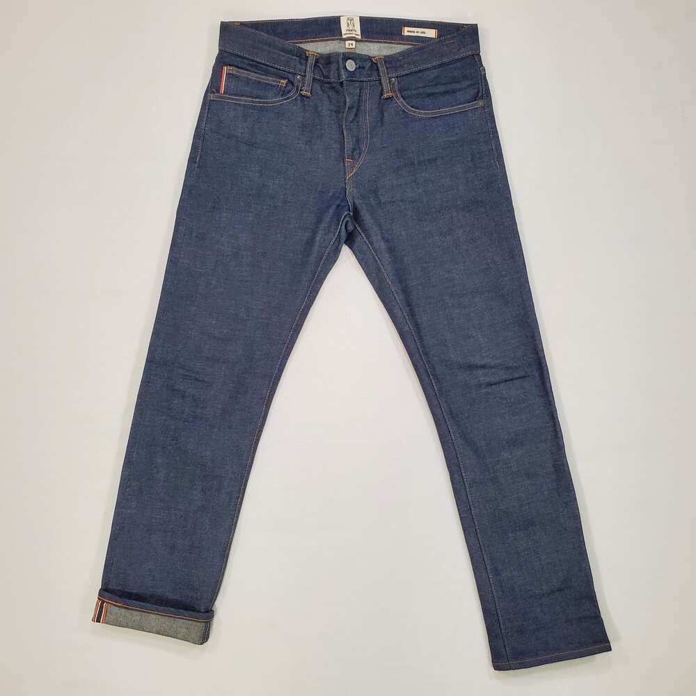 Hiroshi Kato Jeans Men 29x27 Indigo THE NEEDLE Skinny Fit Selvedge Raw Denim USA